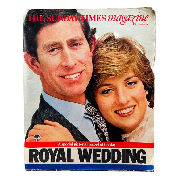1981 Sunday Times Royal Wedding Prince Charles Lady Diana Pictorial Magazine - Picture 1 of 7